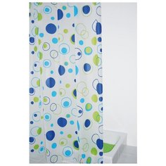 Штора для ванных комнат RIDDER Kreise синий/голубой 180*200
