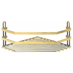 Полка в ванную угловая ES077G 1 ярус 20*20*10 золотистый Tekno Tel