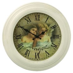 Часы настенные Granat B 201187 пластиковый корпус белые диаметр 34,7 см Гранат