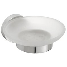 Мыльница X-ROUND стекло мат. с держателем, хром, Sapho (XR803)