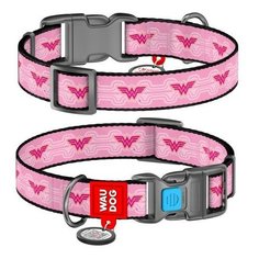 Ошейник WAUDOG Nylon с QR паспортом, рисунок "Чудо-женщина 1", (ширина 25 мм, длина 31-49 см)