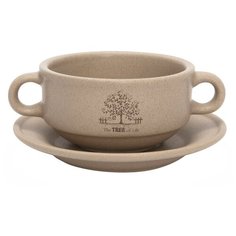 Суповая чашка Terracotta на блюдце "Дерево жизни", 0.3 л (TLY923-TL-AL)