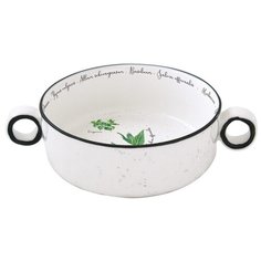 Салатник с ручками Easy Life Herbarium, средний, без инд.упаковки, фарфор, 16 см (EL-R2207_HERU)