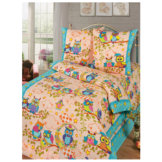 Комплект детского постельного белья Миланика "Совушки", 1,5-спальный, Бязь 100% хлопок, наволочки 70x70 Milanika