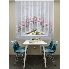 Тюль Арка Жаккард, цветная на белом фоне, шир. 310 см х выс. 180 см Papion