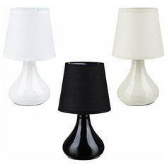 Лампа настольная FORZA 25см, E14, 40 Вт, 220-240В, керамика, текстиль, черная