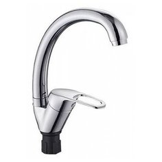 Смеситель д/кухни с высоким изливом, крепление гайка, хром, Эверест (Россия), арт B59-022