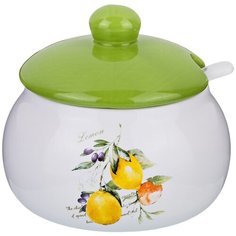 Банка для сыпучих продуктов Lefard с ложкой итальянские лимоны 500 мл d = 13 см h = 11,6 см (230-153)