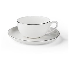 Чашка и блюдце Fissman ORFEI 200 мл (фарфор) (6377)