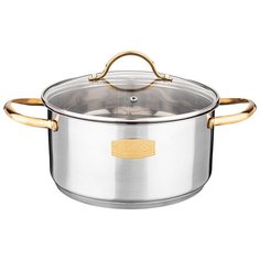 Кастрюля Agness со стеклянной крышкой, нерж.сталь, 2,1л 18х9см серия craft collection (914-113)