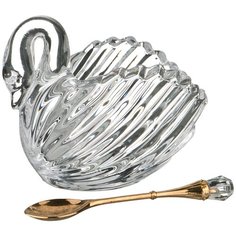 Икорница Lefard Лебедь 95 мл с ложкой 11х6х9,5 см Коллекция Muza (355-230)
