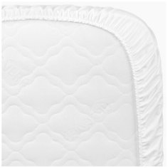 87536, Простыня на резинке Happy Baby, 145х70, white