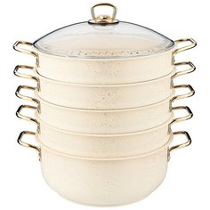 Кастрюля-мантоварка Agness Paradise 28X12/28х7,3/28х7,3/28х7,3/28х7,3 см, 6,1 л (936-143)