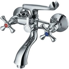 Cron Смеситель для ванны с коротким изливом и душевой лейкой, хромированный, CN3042