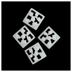 CON2519 Украшение 10*10мм (белый) 20 шт АЙРИС пресс