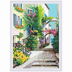 AM0025 Набор алмазной мозаики Риолис Итальянский дворик 27*38см