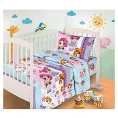 Комплект постельного белья детский Миланика "Лора" ясли, 100% хлопок Milanika