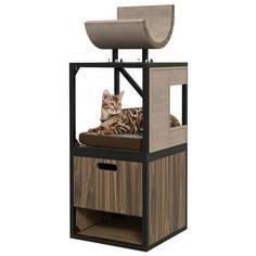 Модульный комплекс Maisonnette "Лофт" с когтеточкой, лежанкой и ящиком для хранения