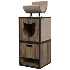Модульный комплекс Maisonnette "Лофт" с домиком, когтеточкой, лежанкой и ящиком для хранения