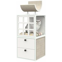 Модульный комплекс с когтеточкой, лежанкой и ящиком для хранения Maisonnette "Скандинавия"