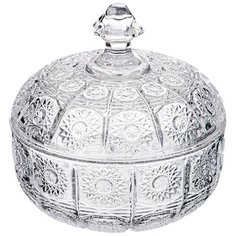 Конфетница с крышкой Lefard muza crystal 250 мл 11,5*11,5 см h = 13 см (355-167)