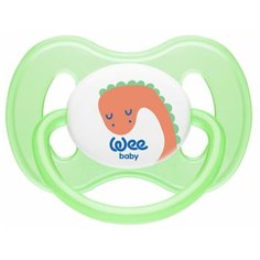 WeeBaby ортодонт. соска-пустышка BUTTERFLY, от 6 мес., зеленая
