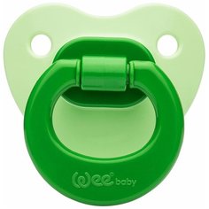 WeeBaby Матовая ортодонт. соска-пустышка, от 6 мес., зеленая