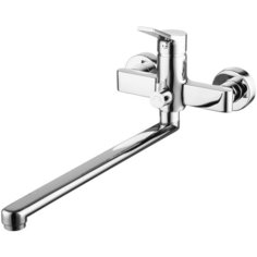 Смарт-Эдванс смеситель для ванны/душа, 350мм излив, керамический переключатель, с аксессуарами, хром Smar Tsant