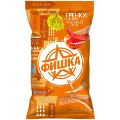 Гренки "Фишка" 120 г со вкусом сладкого тайского чили, 20 шт.