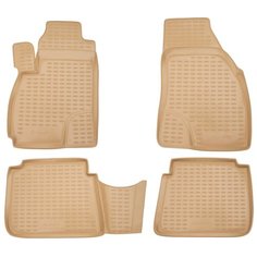 Коврики в салон HYUNDAI Santa Fe Classic 2001-2006, 4 шт. (полиуретан, бежевые) Element