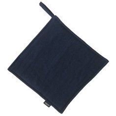 Прихватка Tkano из умягченного льна темно-синего цвета Essential, 22х22 см