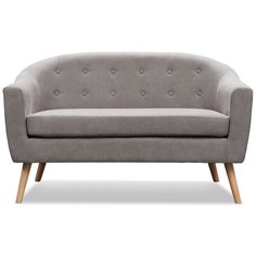 Диван Florence 2-х местный, серо-бежевый/натуральный I Modern