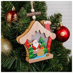 Подвеска световая Luazon Lighting "Дед Мороз в домике"