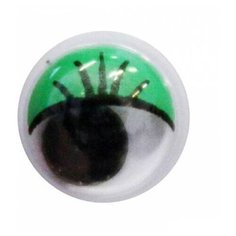TEY-019 Глаза бегающие с цветным веком 8мм (зеленый) 100 шт АЙРИС пресс