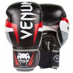 Перчатки боксерские Venum Elite Black/Red/Grey 10 унций