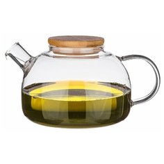 Чайник заварочный Agness 800 мл с бамбуковой крышкой (250-118)