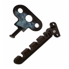 Ограничитель на окно КОРИЧНЕВЫЙ + 2 самореза, Гребенка пластик ABS. Агат