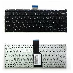 Клавиатура для ноутбука Acer Aspire One Acer Aspire S3, S5, One 756, TravelMate B1 Series. Г-образный Enter. Черная, без рамки. PN: 9Z.N7WPW.20R