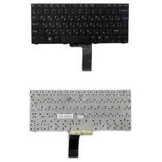Клавиатура для ноутбука Dell Inspiron Mini 10, 10v, 1010, 1011 Series. Г-образный Enter. Черная, без рамки. PN: PK1306H3A06