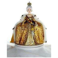 Кукла коллекционная фарфоровая Императрица Екатерина Алексеевна II Великая Потешный промысел
