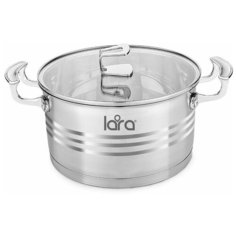 Кастрюля LARA Premium LR02-11, 1.7 л, нержавеющая сталь