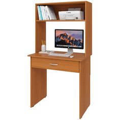 Письменный стол СитиМебель с ящиком под столешницей и надстройкой, ШхГ: 60х50 см, цвет: вишня оксфорд