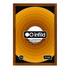 INFILD, фоторамка А4, деревянный профиль 15 мм, цвет коньяк, RD15Ф-21*30ЛК