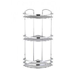 Полка в ванную угловая LM009 3 яруса 24*24*62 хром Tekno Tel