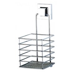 Полка многофункциональная для кухни и ванной EF073 11*13*23 самоклеящаяся хром Tekno Tel