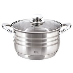 Кастрюля LARA Sonata, 6.5 л, серебристый