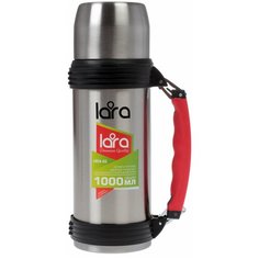 Классический термос LARA LR04-02, 1 л серебристый
