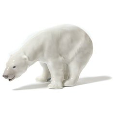 Фарфоровая фигура "Белый медведь улыбается". Royal Copenhagen