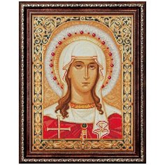 АЖ-1843 Картина стразами Икона Святая Татьяна 30*40см Алмазная живопись