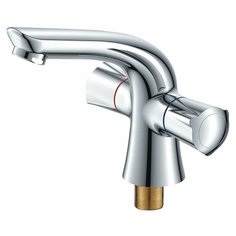 Cron Смеситель для раковины (умывальника) с коротким изливом, хромированный